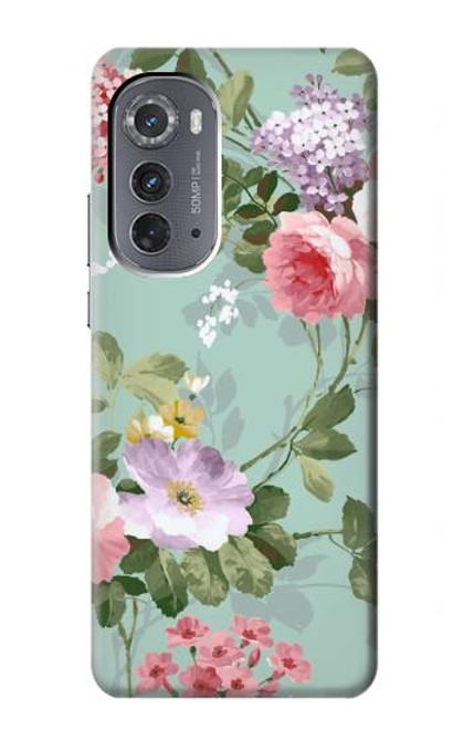 W2178 Flower Floral Art Painting Hard Case and Leather Flip Case For Motorola Edge (2022)