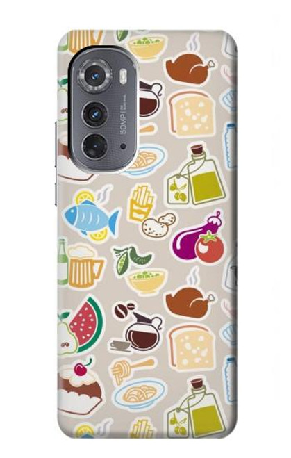 W2321 Food and Drink Seamless Hard Case and Leather Flip Case For Motorola Edge (2022)