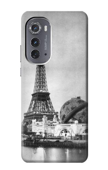 W2350 Old Paris Eiffel Tower Hard Case and Leather Flip Case For Motorola Edge (2022)