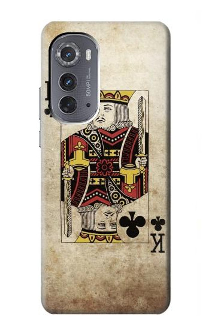 W2528 Poker King Card Hard Case and Leather Flip Case For Motorola Edge (2022)