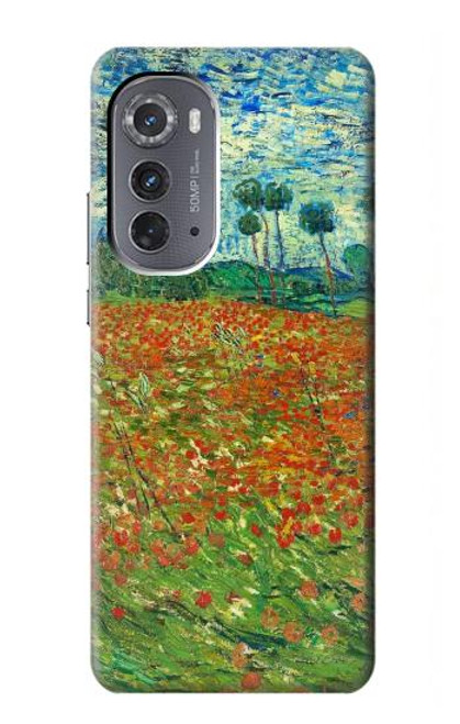 W2681 Field Of Poppies Vincent Van Gogh Hard Case and Leather Flip Case For Motorola Edge (2022)