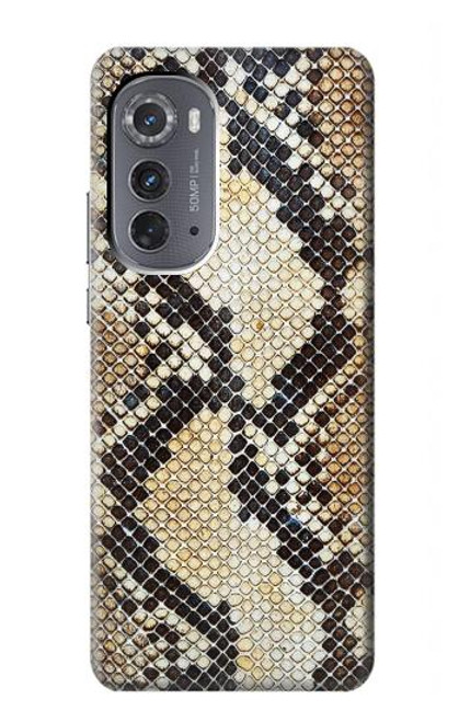 W2703 Snake Skin Texture Graphic Printed Hard Case and Leather Flip Case For Motorola Edge (2022)