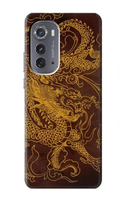 W2911 Chinese Dragon Hard Case and Leather Flip Case For Motorola Edge (2022)