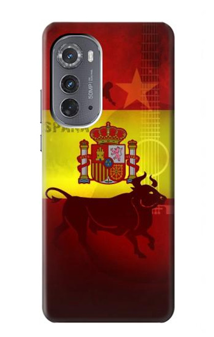 W2984 Spain Football Soccer Hard Case and Leather Flip Case For Motorola Edge (2022)