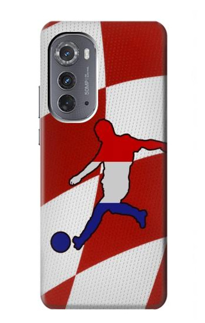 W2993 Croatia Football Soccer Hard Case and Leather Flip Case For Motorola Edge (2022)