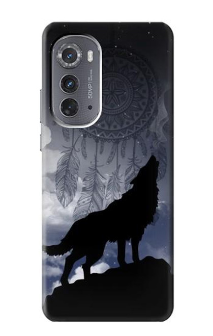 W3011 Dream Catcher Wolf Howling Hard Case and Leather Flip Case For Motorola Edge (2022)