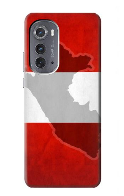 W3018 Peru Flag Hard Case and Leather Flip Case For Motorola Edge (2022)