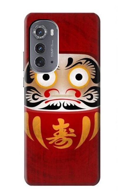 W3023 Japan Good Luck Daruma Doll Hard Case and Leather Flip Case For Motorola Edge (2022)