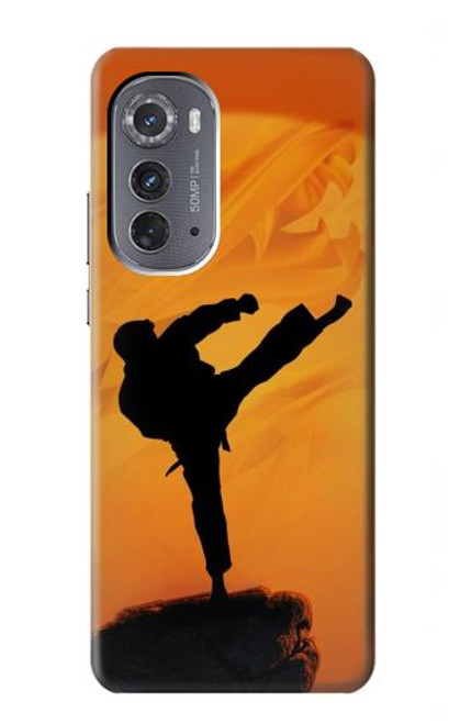 W3024 Kung Fu Karate Fighter Hard Case and Leather Flip Case For Motorola Edge (2022)