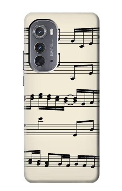 W3082 Music Sheet Hard Case and Leather Flip Case For Motorola Edge (2022)