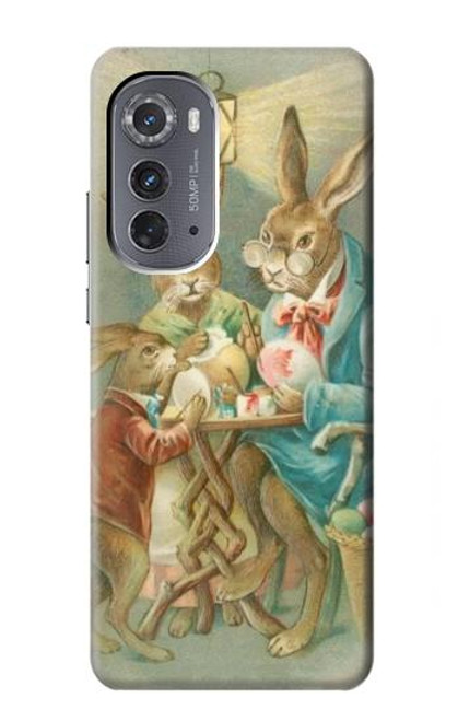 W3164 Easter Rabbit Family Hard Case and Leather Flip Case For Motorola Edge (2022)