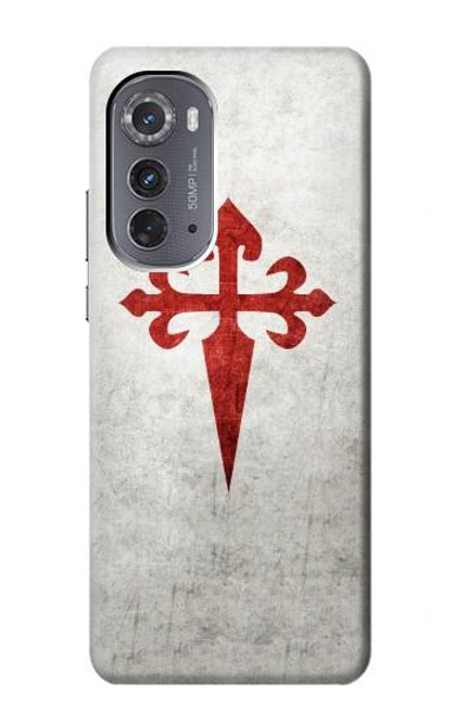 W3200 Order of Santiago Cross of Saint James Hard Case and Leather Flip Case For Motorola Edge (2022)