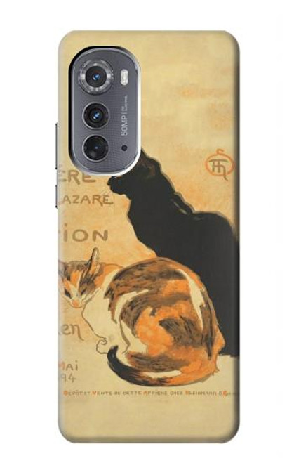 W3229 Vintage Cat Poster Hard Case and Leather Flip Case For Motorola Edge (2022)