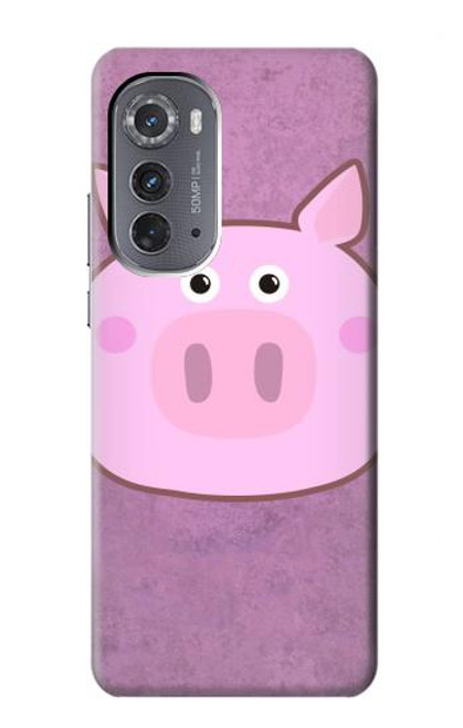 W3269 Pig Cartoon Hard Case and Leather Flip Case For Motorola Edge (2022)