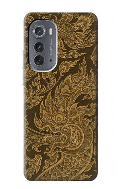 W3382 Thai Art Naga Hard Case and Leather Flip Case For Motorola Edge (2022)