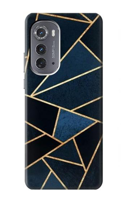 W3479 Navy Blue Graphic Art Hard Case and Leather Flip Case For Motorola Edge (2022)