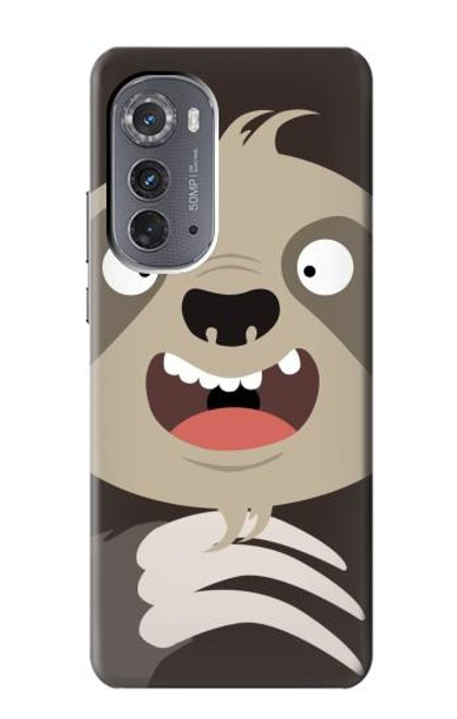 W3855 Sloth Face Cartoon Hard Case and Leather Flip Case For Motorola Edge (2022)