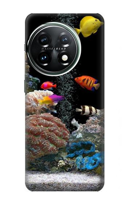 W0226 Aquarium Hard Case and Leather Flip Case For OnePlus 11