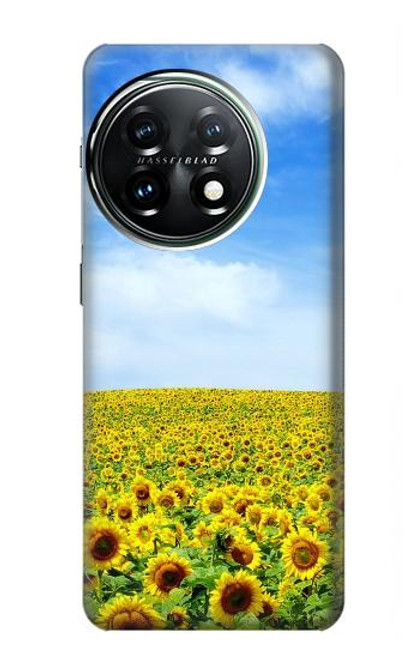 W0232 Sunflower Hard Case and Leather Flip Case For OnePlus 11