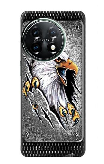 W0855 Eagle Metal Hard Case and Leather Flip Case For OnePlus 11