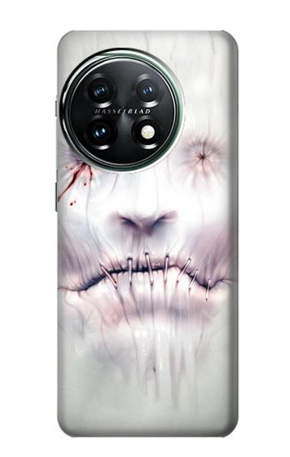 W0884 Horror Face Hard Case and Leather Flip Case For OnePlus 11