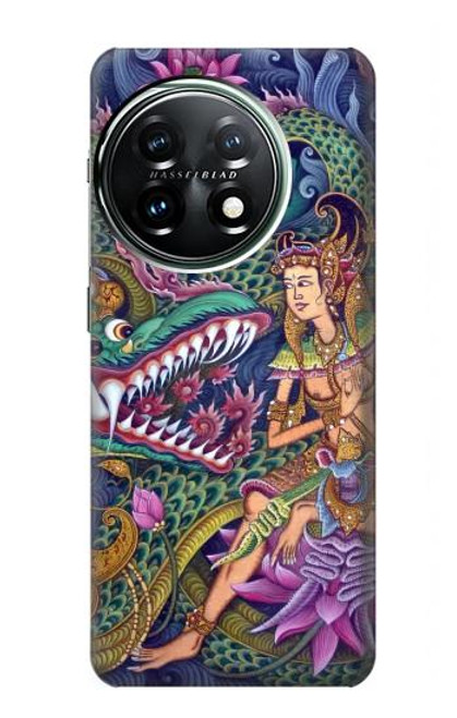 W1240 Bali Painting Hard Case and Leather Flip Case For OnePlus 11