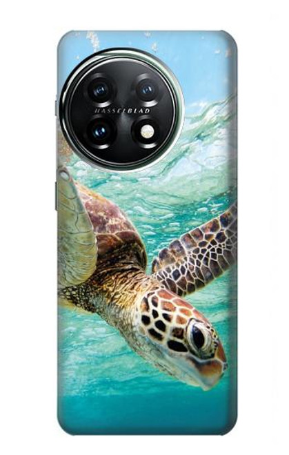 W1377 Ocean Sea Turtle Hard Case and Leather Flip Case For OnePlus 11