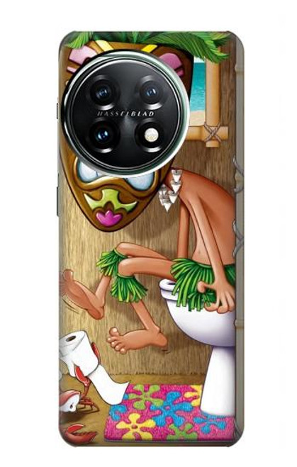 W1702 Tiki Man Toilet Hard Case and Leather Flip Case For OnePlus 11