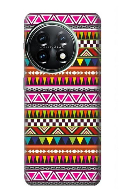 W2292 Aztec Tribal Pattern Hard Case and Leather Flip Case For OnePlus 11