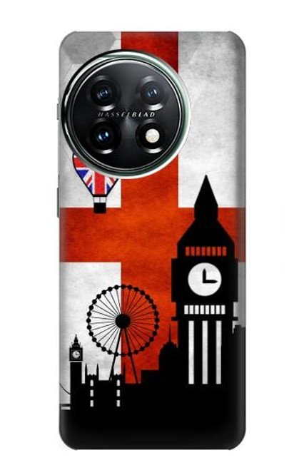 W2979 England Football Soccer Hard Case and Leather Flip Case For OnePlus 11