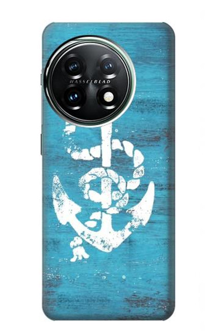 W3053 Marine Anchor Blue Hard Case and Leather Flip Case For OnePlus 11