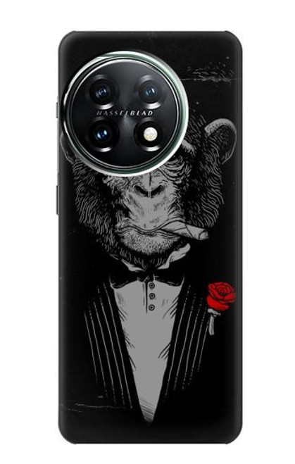 W3167 Funny Monkey God Father Hard Case and Leather Flip Case For OnePlus 11