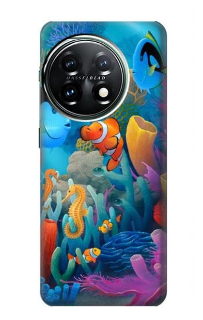 W3227 Underwater World Cartoon Hard Case and Leather Flip Case For OnePlus 11