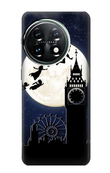 W3249 Peter Pan Fly Full Moon Night Hard Case and Leather Flip Case For OnePlus 11