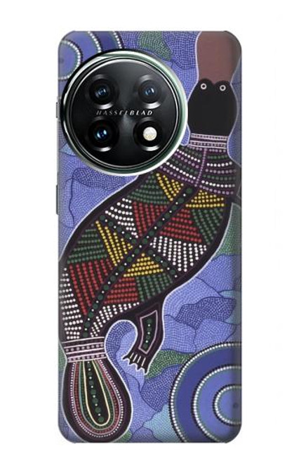 W3387 Platypus Australian Aboriginal Art Hard Case and Leather Flip Case For OnePlus 11