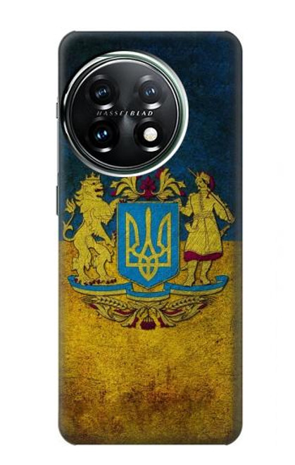 W3858 Ukraine Vintage Flag Hard Case and Leather Flip Case For OnePlus 11