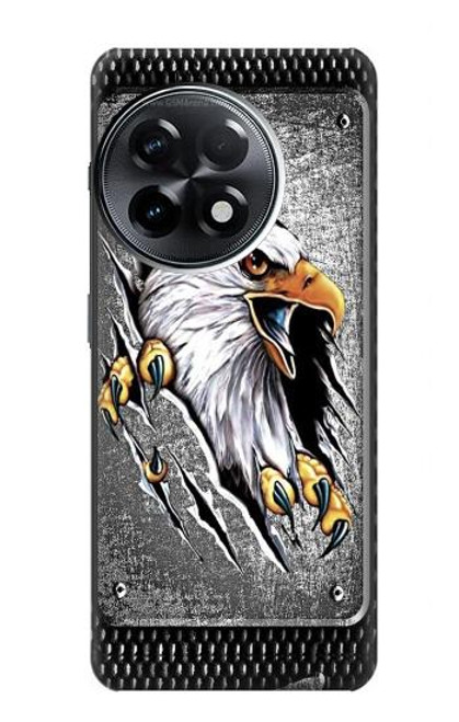 W0855 Eagle Metal Hard Case and Leather Flip Case For OnePlus 11R