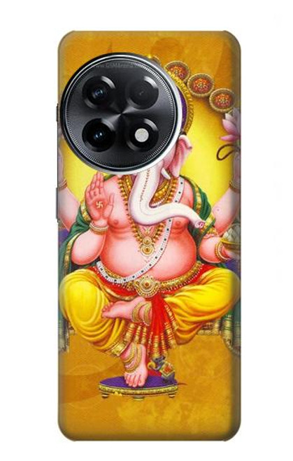 W0896 Lord Ganesh Hindu God Hard Case and Leather Flip Case For OnePlus 11R