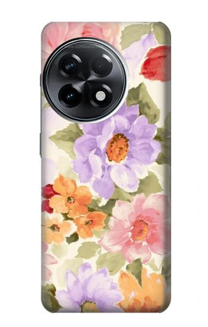 W3035 Sweet Flower Painting Hard Case and Leather Flip Case For OnePlus 11R