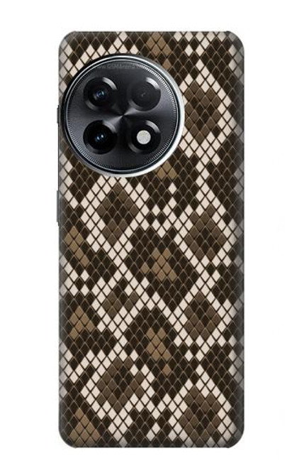 W3389 Seamless Snake Skin Pattern Graphic Hard Case and Leather Flip Case For OnePlus 11R