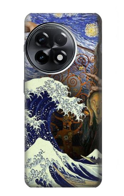 W3851 World of Art Van Gogh Hokusai Da Vinci Hard Case and Leather Flip Case For OnePlus 11R