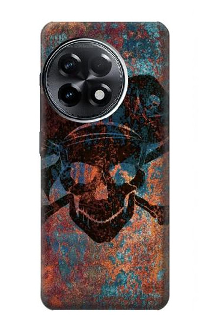 W3895 Pirate Skull Metal Hard Case and Leather Flip Case For OnePlus 11R