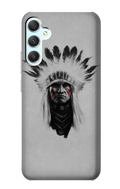 W0451 Indian Chief Hard Case and Leather Flip Case For Samsung Galaxy A34 5G