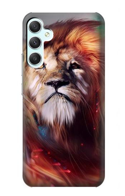 W0691 Leo Paint Hard Case and Leather Flip Case For Samsung Galaxy A34 5G