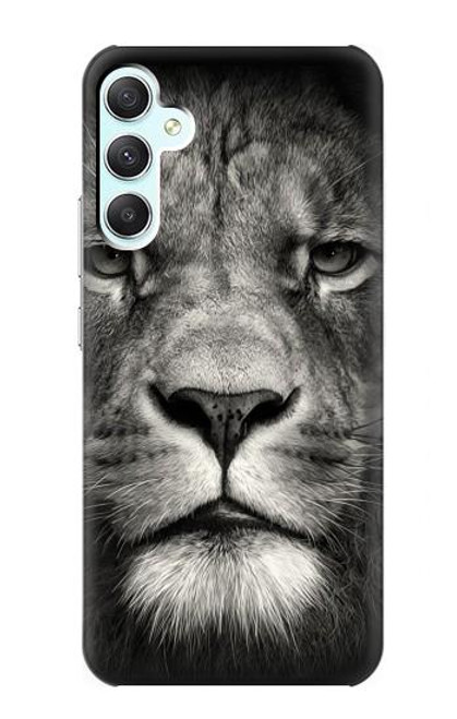 W1352 Lion Face Hard Case and Leather Flip Case For Samsung Galaxy A34 5G