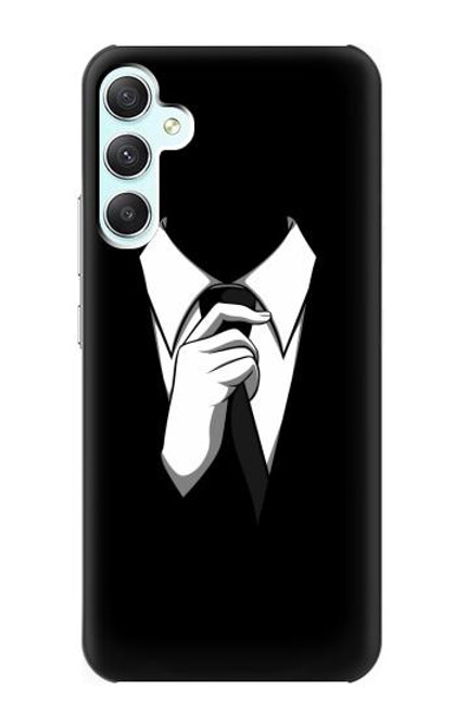 W1591 Anonymous Man in Black Suit Hard Case and Leather Flip Case For Samsung Galaxy A34 5G