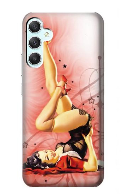 W1669 Pinup Girl Vintage Hard Case and Leather Flip Case For Samsung Galaxy A34 5G