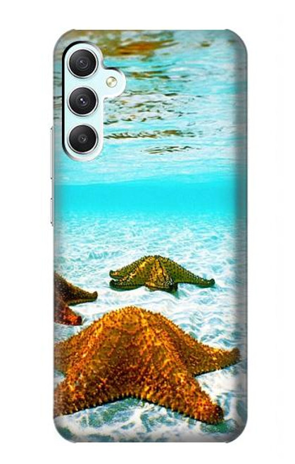 W1679 Starfish Sea Beach Hard Case and Leather Flip Case For Samsung Galaxy A34 5G