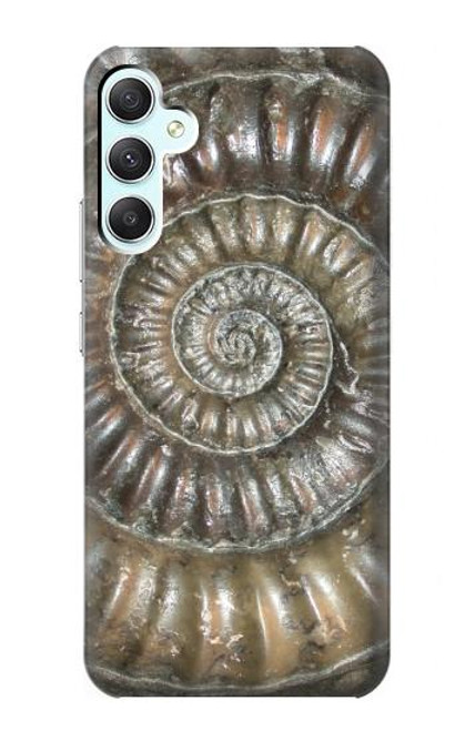 W1788 Ammonite Fossil Hard Case and Leather Flip Case For Samsung Galaxy A34 5G