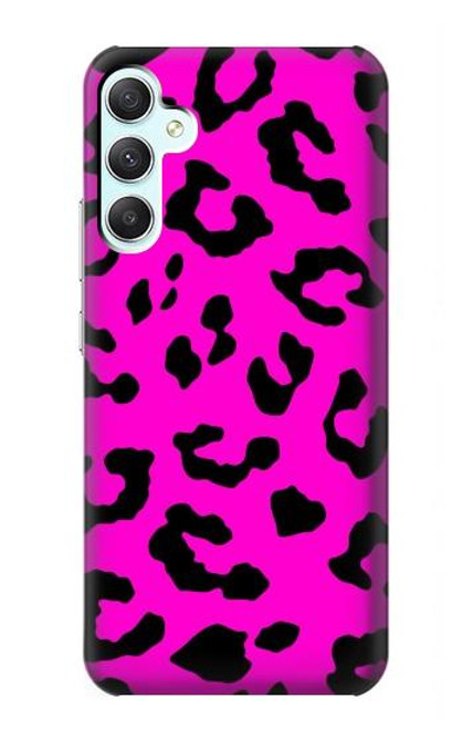 W1850 Pink Leopard Pattern Hard Case and Leather Flip Case For Samsung Galaxy A34 5G